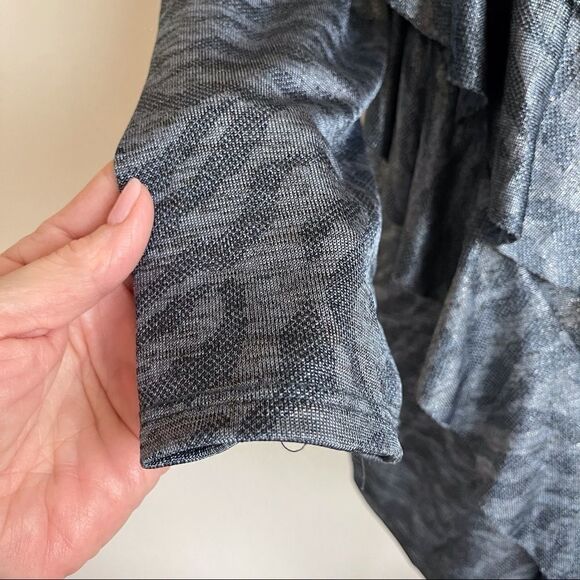 Elementz Blue Ruffle Front Top, Medium - Picture 6 of 11